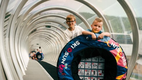 Year-round Moving Carpet use thanks to tubing slopes