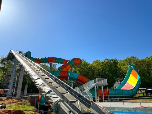 Safe raft transport at a height of 21.5 m over 44 % incline